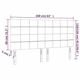 Acquista Testiera a LED GrigioScuro 160x5x118/128cm in Velluto con riferimento GHV-3122479 della ditta GARDENHOME