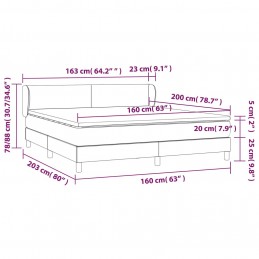 Acquista Giroletto a Molle con Materasso Grigio Chiaro160x200 cm Tessuto con riferimento GHV-3126653 della ditta GARDENHOME