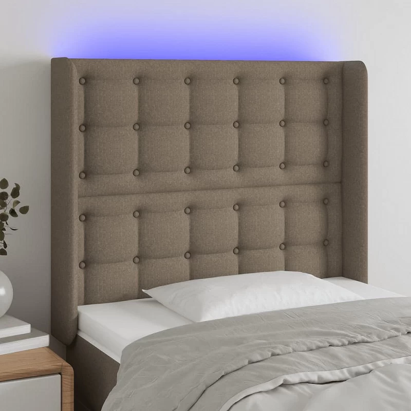 Acquista Testiera a LED tortora 93x16x118/128 cm in Tessuto con riferimento GHV-3124468 della ditta GARDENHOME