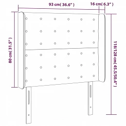 Acquista Testiera a LED tortora 93x16x118/128 cm in Tessuto con riferimento GHV-3124468 della ditta GARDENHOME