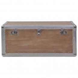 Acquista Baule Portaoggetti in Massello di Abete 91x52x40cm Marrone con riferimento GHV-246124 della ditta GARDENHOME