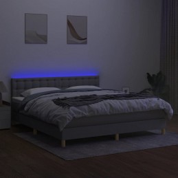 Acquista Letto a Molle Materasso e LED Grigio Chiaro 180x200 cm Tessuto con riferimento GHV-3134053 della ditta GARDENHOME
