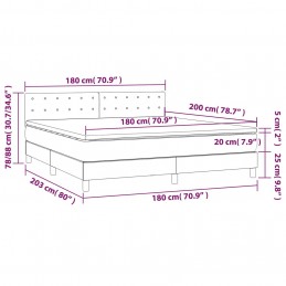 Acquista Letto a Molle Materasso e LED Grigio Chiaro 180x200 cm Tessuto con riferimento GHV-3134053 della ditta GARDENHOME