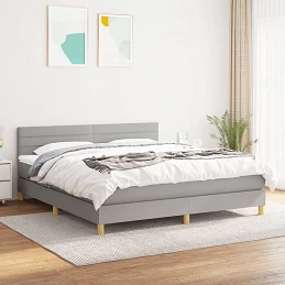 Acquista Giroletto a Molle con Materasso Grigio Chiaro180x200 cm Tessuto con riferimento GHV-3140713 della ditta GARDENHOME