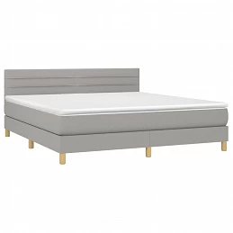 Acquista Giroletto a Molle con Materasso Grigio Chiaro180x200 cm Tessuto con riferimento GHV-3140713 della ditta GARDENHOME