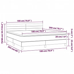 Acquista Giroletto a Molle con Materasso Grigio Chiaro180x200 cm Tessuto con riferimento GHV-3140713 della ditta GARDENHOME