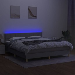 Acquista Letto a Molle Materasso e LED Grigio Chiaro 180x200 cm Tessuto con riferimento GHV-3133733 della ditta GARDENHOME