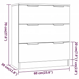 Acquista Credenze 3 pz Grigio Cemento in Legno Multistrato con riferimento GHV-3115783 della ditta GARDENHOME