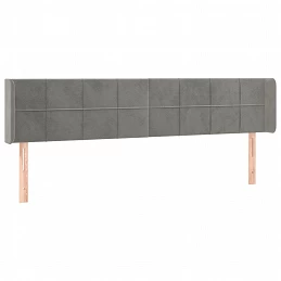 Acquista Testiera ad Orecchio Grigio Chiaro 203x16x78/88 cm in Velluto con riferimento GHV-3118834 della ditta GARDENHOME