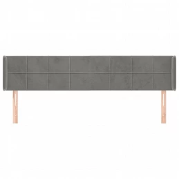 Acquista Testiera ad Orecchio Grigio Chiaro 203x16x78/88 cm in Velluto con riferimento GHV-3118834 della ditta GARDENHOME