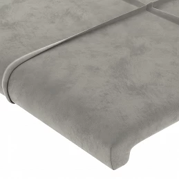 Acquista Testiera ad Orecchio Grigio Chiaro 203x16x78/88 cm in Velluto con riferimento GHV-3118834 della ditta GARDENHOME