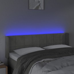 Acquista Testiera Grigio Chiaro a LED 147x16x78/88 cm in Velluto con riferimento GHV-3123284 della ditta GARDENHOME