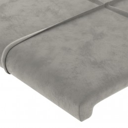 Acquista Testiera Grigio Chiaro a LED 147x16x78/88 cm in Velluto con riferimento GHV-3123284 della ditta GARDENHOME