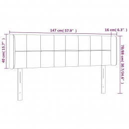 Acquista Testiera Grigio Chiaro a LED 147x16x78/88 cm in Velluto con riferimento GHV-3123284 della ditta GARDENHOME