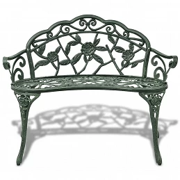 Acquista Panchina da Giardino 100 cm in Alluminio Pressofuso Verde con riferimento GHV-42166 della ditta GARDENHOME