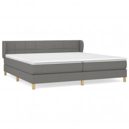 Acquista Giroletto a Molle con Materasso Grigio Scuro 200x200 cm Tessuto con riferimento GHV-3126830 della ditta GARDENHOME