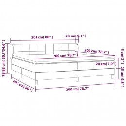 Acquista Giroletto a Molle con Materasso Grigio Scuro 200x200 cm Tessuto con riferimento GHV-3126830 della ditta GARDENHOME
