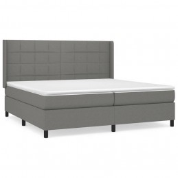 Acquista Giroletto a Molle con Materasso Grigio Scuro 200x200 cm Tessuto con riferimento GHV-3131458 della ditta GARDENHOME