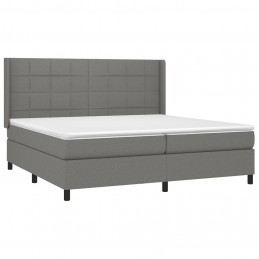 Acquista Giroletto a Molle con Materasso Grigio Scuro 200x200 cm Tessuto con riferimento GHV-3131458 della ditta GARDENHOME