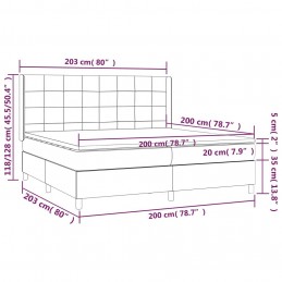 Acquista Giroletto a Molle con Materasso Grigio Scuro 200x200 cm Tessuto con riferimento GHV-3131458 della ditta GARDENHOME