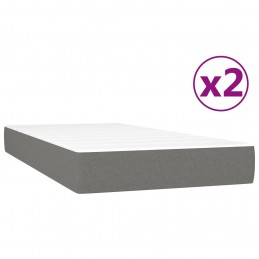 Acquista Giroletto a Molle con Materasso Grigio Scuro 200x200 cm Tessuto con riferimento GHV-3144102 della ditta GARDENHOME