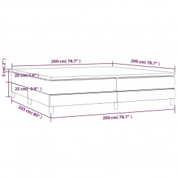 Acquista Giroletto a Molle con Materasso Grigio Scuro 200x200 cm Tessuto con riferimento GHV-3144102 della ditta GARDENHOME