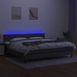 Acquista Letto a Molle Materasso e LED Grigio Scuro 200x200cm in Tessuto con riferimento GHV-3133342 della ditta GARDENHOME