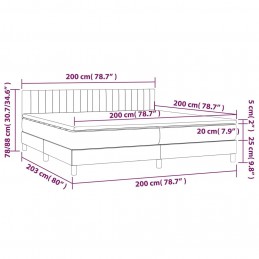 Acquista Letto a Molle Materasso e LED Grigio Scuro 200x200cm in Tessuto con riferimento GHV-3133342 della ditta GARDENHOME