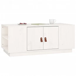 Acquista Tavolino da Salotto Bianco 100x50x41 cm Legno Massello di Pino con riferimento GHV-818256 della ditta GARDENHOME