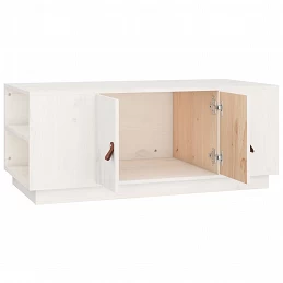 Acquista Tavolino da Salotto Bianco 100x50x41 cm Legno Massello di Pino con riferimento GHV-818256 della ditta GARDENHOME