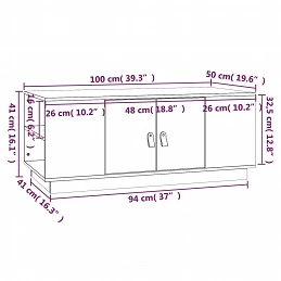 Acquista Tavolino da Salotto Bianco 100x50x41 cm Legno Massello di Pino con riferimento GHV-818256 della ditta GARDENHOME