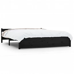 Acquista Giroletto Nero in Legno Massello 140x190 cm con riferimento GHV-815028 della ditta GARDENHOME