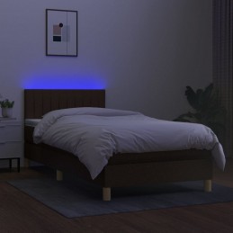 Acquista Letto a Molle Materasso e LED Marrone Scuro 90x200cm in Tessuto con riferimento GHV-3133848 della ditta GARDENHOME