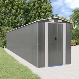 Acquista Capanno Giardino Grigio Chiaro 192x1021x223 cm Acciaio Zincato con riferimento GHV-3147448 della ditta GARDENHOME