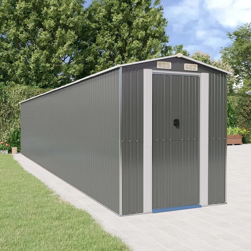 Acquista Capanno Giardino Grigio Chiaro 192x1021x223 cm Acciaio Zincato con riferimento GHV-3147448 della ditta GARDENHOME