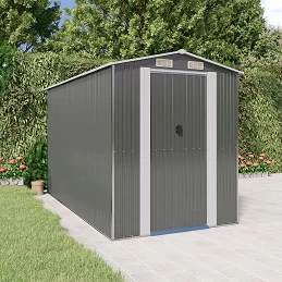 Acquista Capanno da Giardino Grigio Chiaro 192x357x223cm Acciaio Zincato con riferimento GHV-3147440 della ditta GARDENHOME