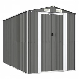 Acquista Capanno da Giardino Grigio Chiaro 192x357x223cm Acciaio Zincato con riferimento GHV-3147440 della ditta GARDENHOME