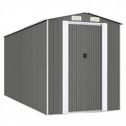 Acquista Capanno da Giardino Grigio Chiaro 192x440x223cm Acciaio Zincato con riferimento GHV-3147441 della ditta GARDENHOME