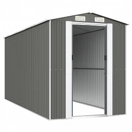 Acquista Capanno da Giardino Grigio Chiaro 192x440x223cm Acciaio Zincato con riferimento GHV-3147441 della ditta GARDENHOME
