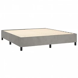 Acquista Giroletto a Molle con Materasso Grigio Chiaro 180x200cm Velluto con riferimento GHV-3129225 della ditta GARDENHOME