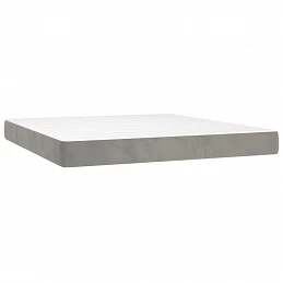 Acquista Giroletto a Molle con Materasso Grigio Chiaro 180x200cm Velluto con riferimento GHV-3129225 della ditta GARDENHOME