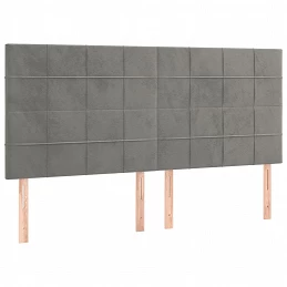 Acquista Giroletto a Molle con Materasso Grigio Chiaro 180x200cm Velluto con riferimento GHV-3129225 della ditta GARDENHOME