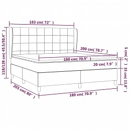 Acquista Giroletto a Molle con Materasso Grigio Chiaro 180x200cm Velluto con riferimento GHV-3129225 della ditta GARDENHOME