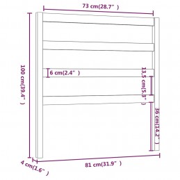 Acquista Testiera per Letto Grigia 81x4x100 cm in Legno Massello di Pino con riferimento GHV-817617 della ditta GARDENHOME