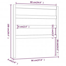 Acquista Testiera per Letto Grigia 96x4x100 cm in Legno Massello di Pino con riferimento GHV-817622 della ditta GARDENHOME