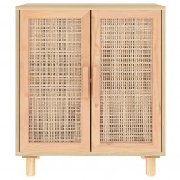Acquista Credenza Marrone 60x30x70cm Legno Massello Pino Rattan Naturale con riferimento GHV-345632 della ditta GARDENHOME
