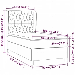 Acquista Giroletto a Molle con Materasso Crema 90x200 cm inTessuto con riferimento GHV-3128178 della ditta GARDENHOME