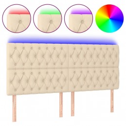 Acquista Testiera a LED Crema 180x7x118/128 cm in Tessuto con riferimento GHV-3122779 della ditta GARDENHOME