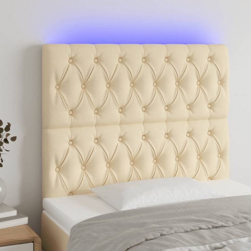 Acquista Testiera a LED Crema 90x7x118/128 cm in Tessuto con riferimento GHV-3122747 della ditta GARDENHOME