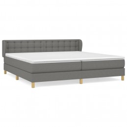 Acquista Giroletto a Molle con Materasso Grigio Scuro 200x200 cm Tessuto con riferimento GHV-3127150 della ditta GARDENHOME